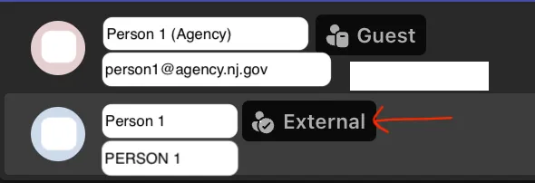 invite the "External" account, not "Guest"
